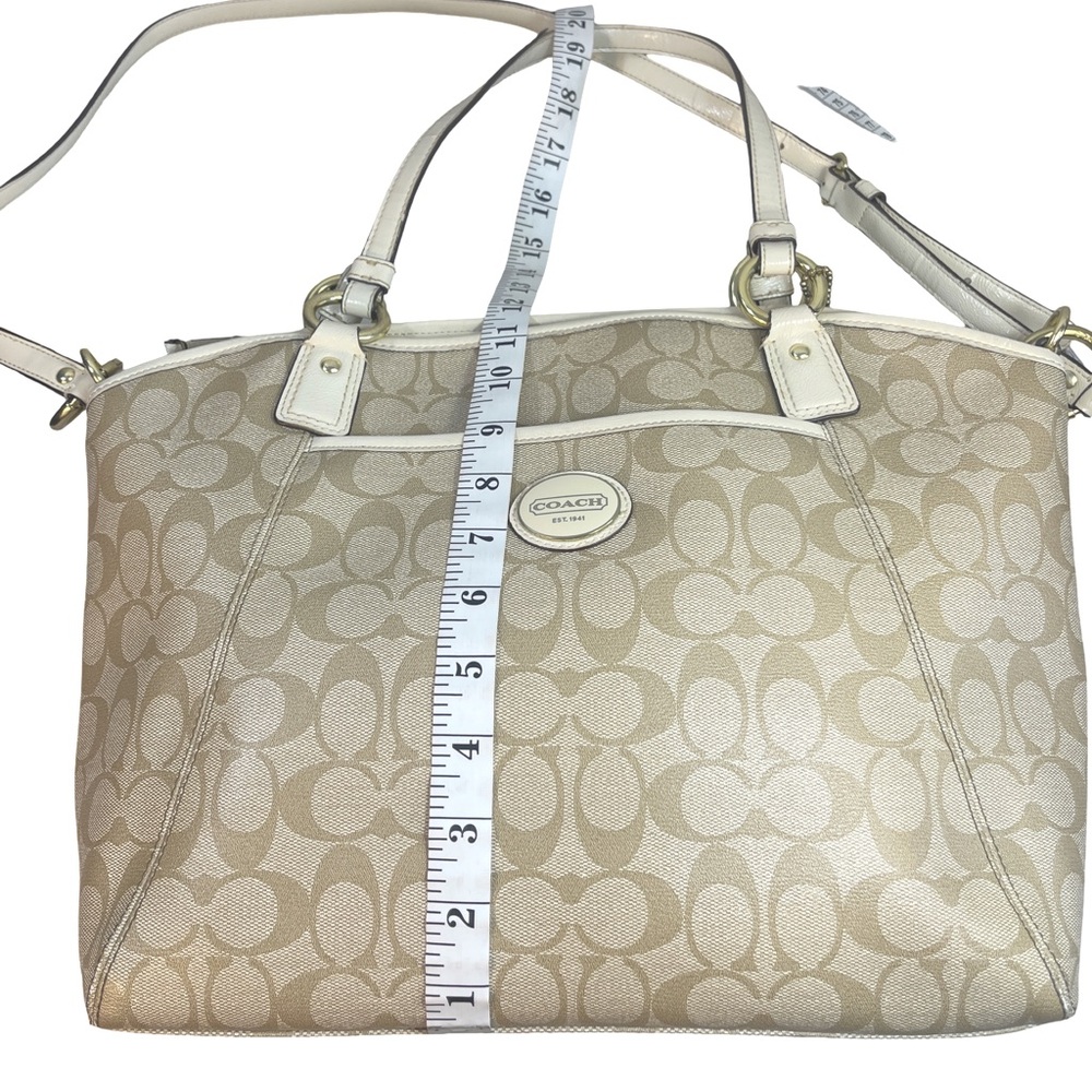 Coach Peyton Signature Pocket Tote & Crossbody Bag – Beige/Khaki F19816 - Picture 4 of 15